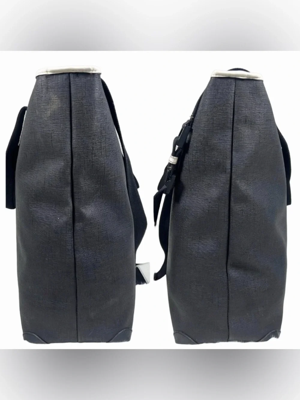 Vintage Gucci Black Canvas Tote 2way Bag